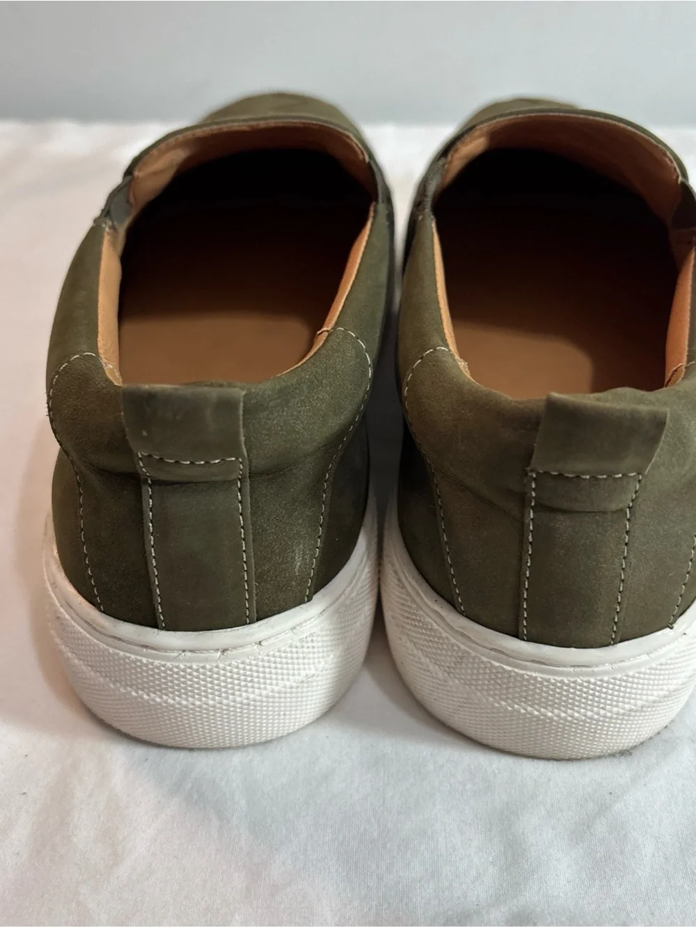 Steve Madden Women’s Slip-On Woven Casual Sneakers in Olive Green 9/2